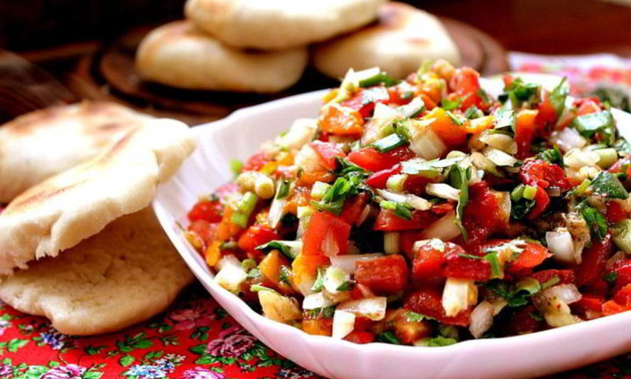Рецепт салата из печеных овощей