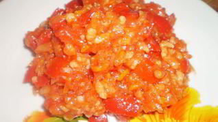 Салат из перца с рисом Лечо