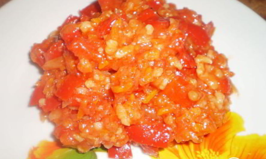 Рецепт салата из перца с рисом лечо