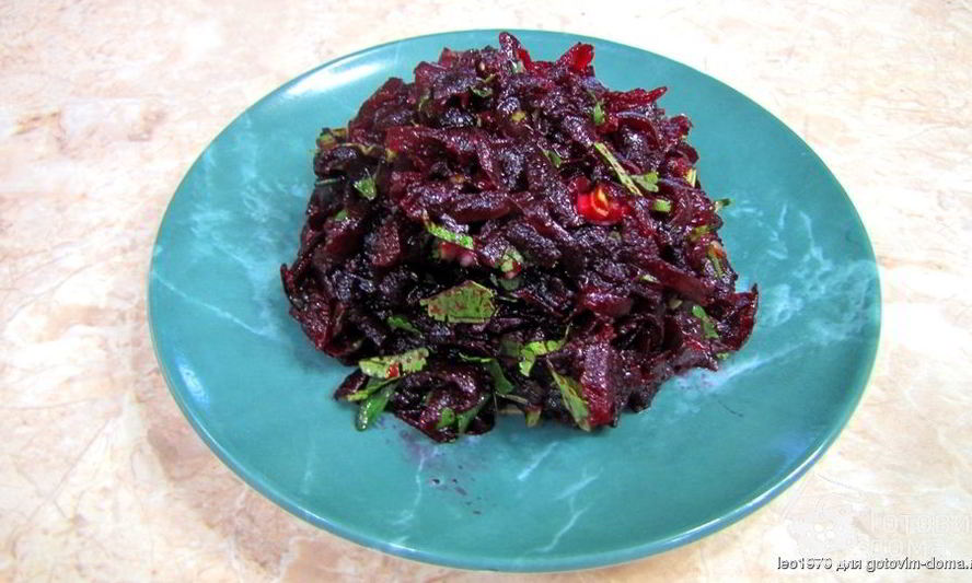 Рецепт салата из тертой свеклы