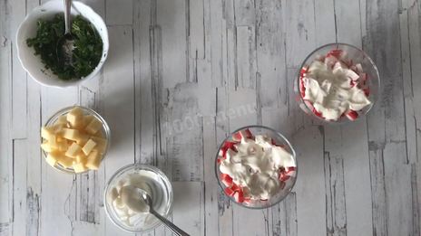 салат крабовые палочки сыр чеснок