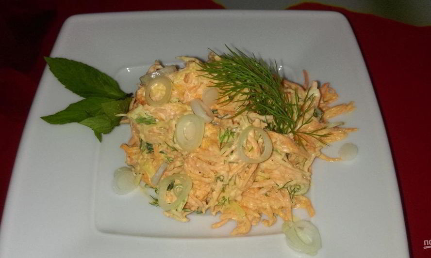 Рецепт салата морковного с сыром