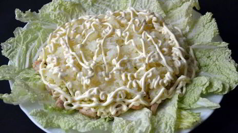 салат невеста с курицей