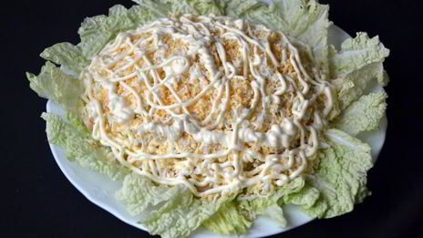 салат невеста с курицей