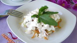 Салат Петровский с грибами