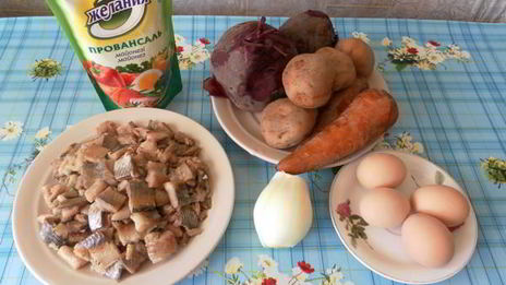 салат сельдь под шубой