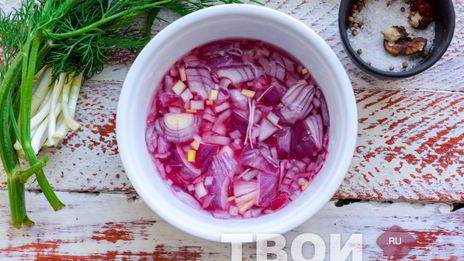 салат с блинами