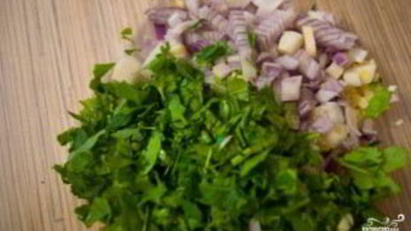 салат с чесноком