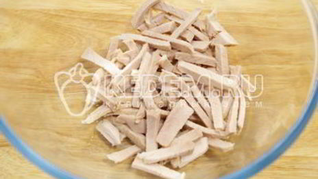 салат с мясом огонек