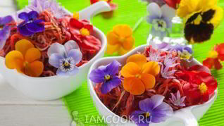 Салат Щетка с цветами