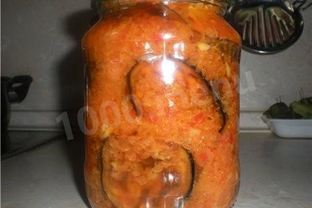 Салат Тещин язык из баклажанов с помидорами на зиму