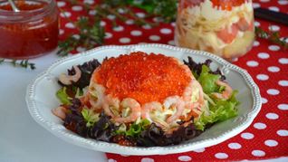 Салат Царский с семгой