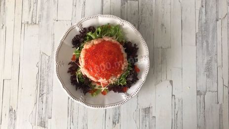 салат царский с семгой