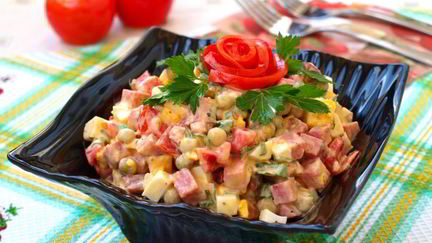 Салаты с горошком