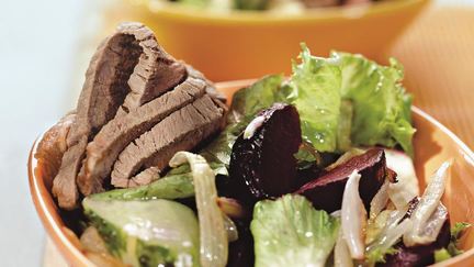 Салаты с говядиной