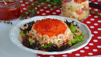 Салаты с семгой