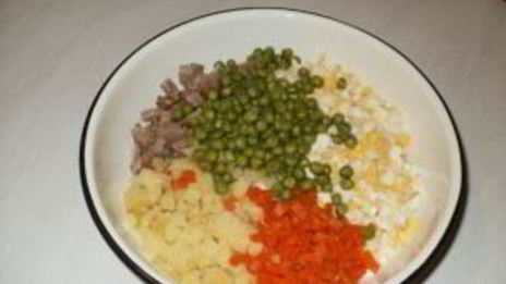 столичный салат классический с говядиной