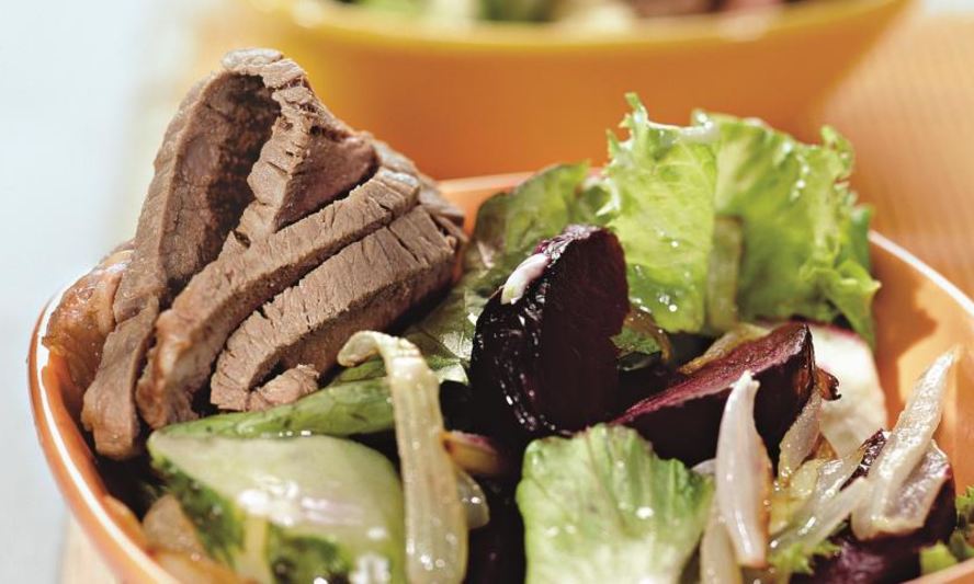 Рецепт свекольного салата с говядиной