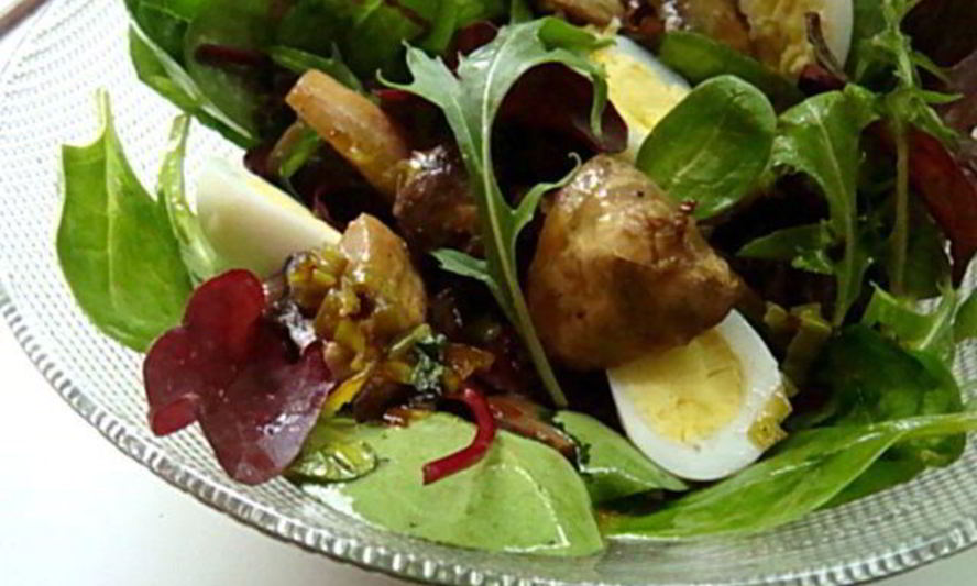 Рецепт теплого грибного салата