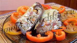 Теплый салат с баклажанами