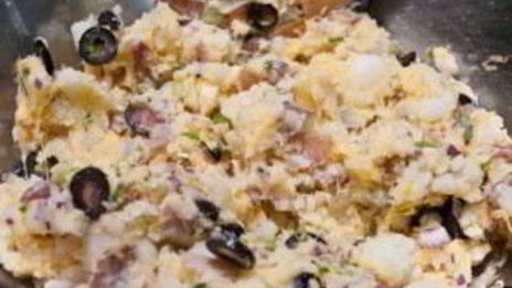 теплый салат с беконом