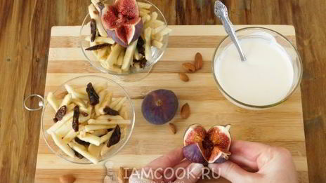 яблочный салат с финиками