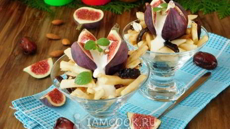 яблочный салат с финиками