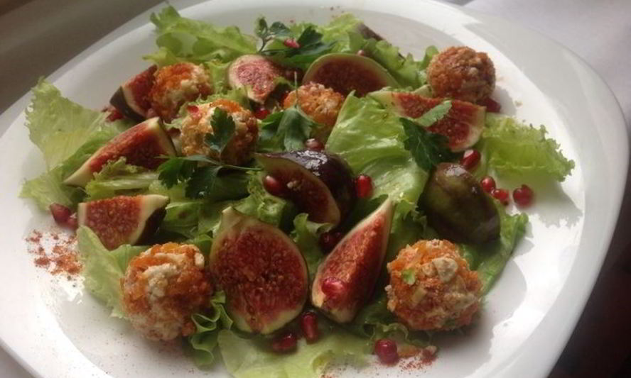 Рецепт зеленого салата с инжиром