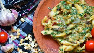 Африканский соус со шпинатом с рыбой