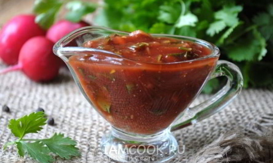 Рецепт армянского томатного соуса с кинзой