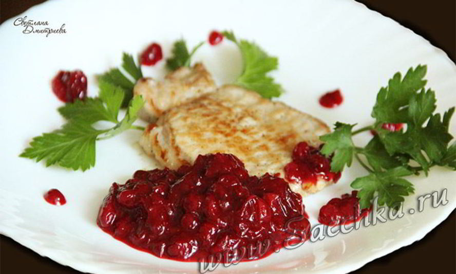 Рецепт брусничного соуса