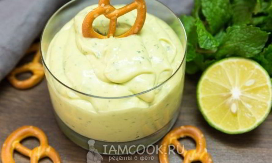 Рецепт сливочного соуса с авокадо и мятой