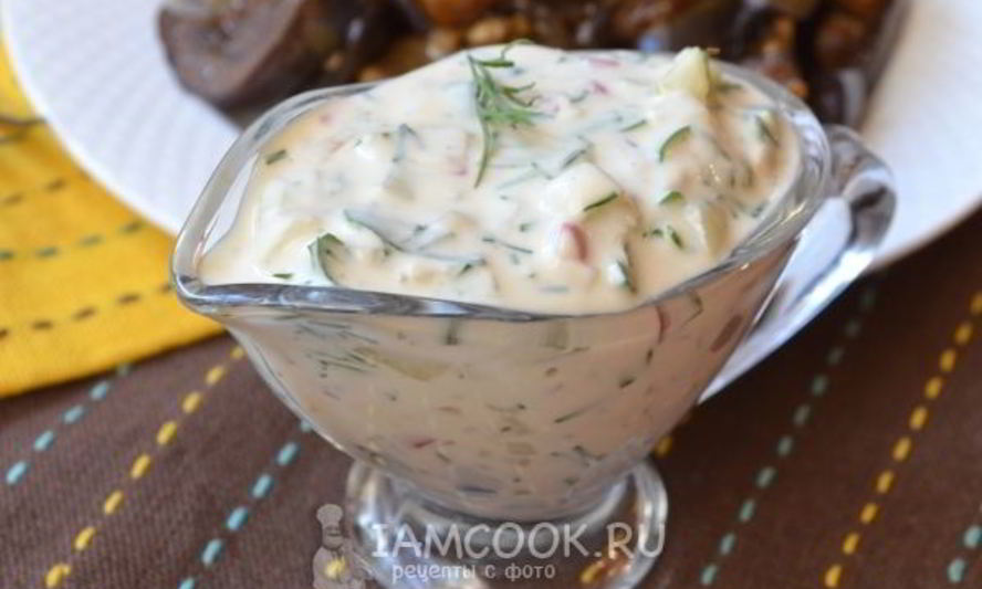 Рецепт соуса из йогурта с чесноком