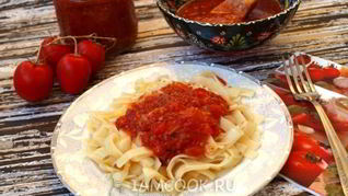 Соус из свежих томатов с базиликом