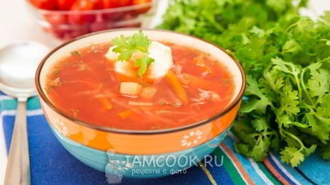 борщ диетический без зажарки