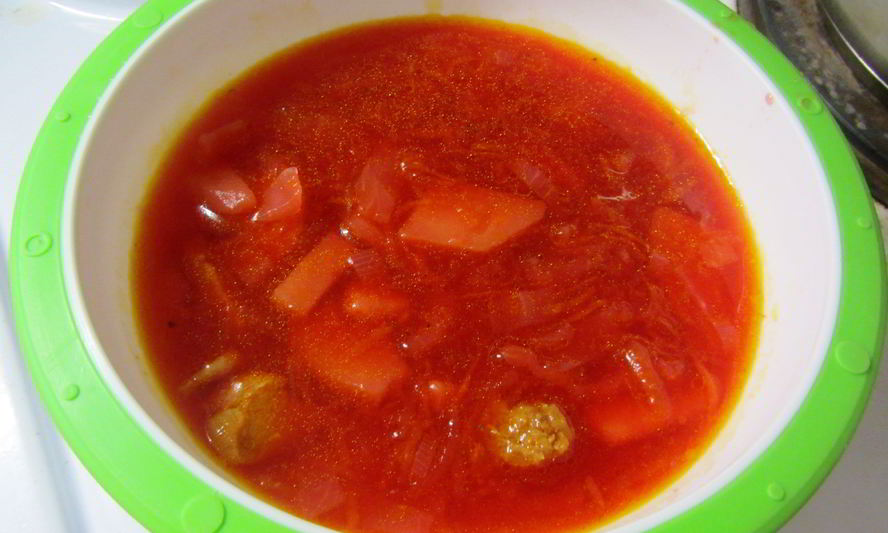 Рецепт борща домашнего с чесноком