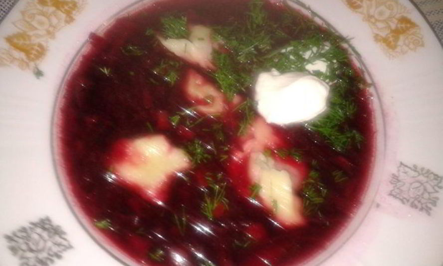 Рецепт борща грибного с ушками