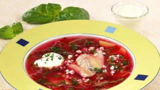 Борщ летний с рыбой