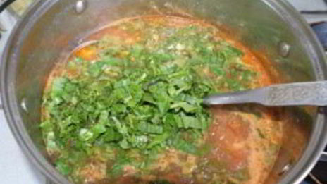 борщ на курином бульоне