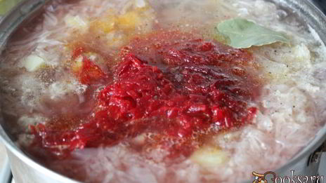 борщ с фрикадельками