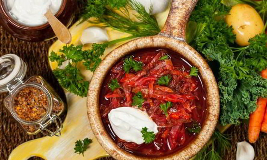 Рецепт борща с кальмарами