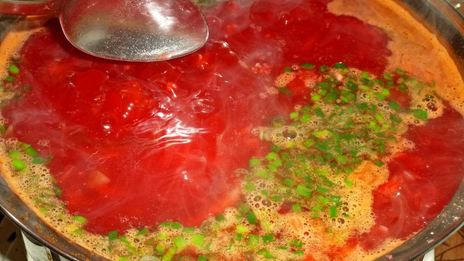 борщ с консервированной фасолью