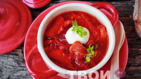 борщ с курицей