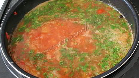 борщ с мясом в мультиварке