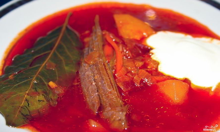 Рецепт борща с сосисками