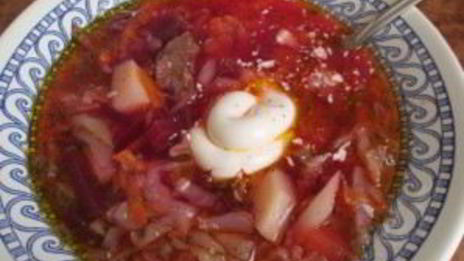 борщ с тушенкой