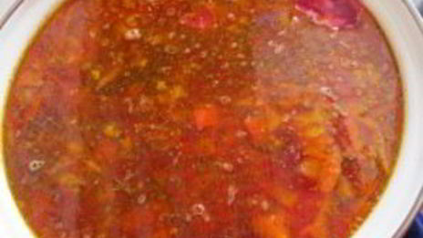 борщ с тушенкой