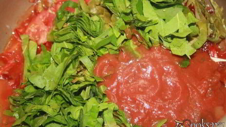 борщ с виноградными листьями