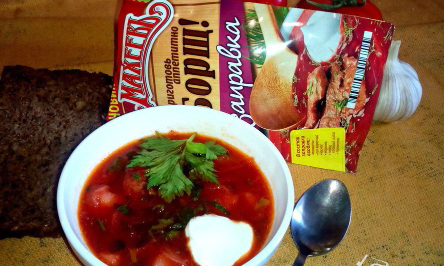 Рецепт борща с заправкой