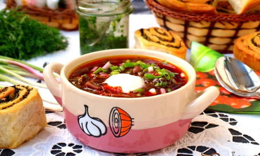 Рецепт борща со шпинатом